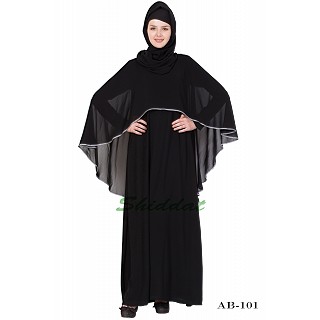 Cape abaya- Black-Grey